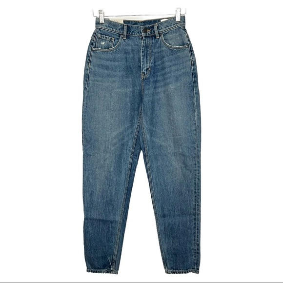 NWT REBECCA TAYLOR 90s High Waist Tapered Leg Ankle Crop Denim Mom Jeans Size 25 - Picture 5 of 9